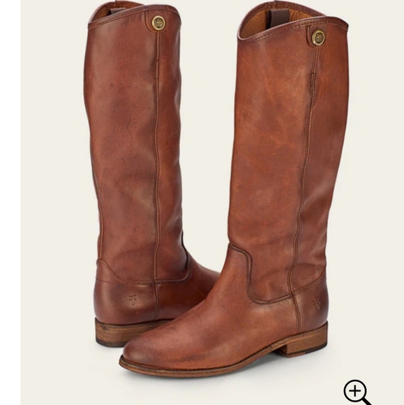 Frye Melissa Button 2 Brown Leather Riding Boots 8.5 - Picture 1 of 5